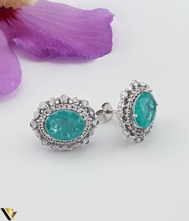 Cercei din argint - Cercei Argint 925, Paraiba
