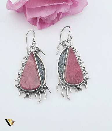 Bijuterii din argint - Cercei Argint 925, Rodonit