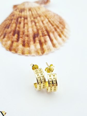 Bijuterii din aur - Cercei aur 14k Greutate: 2.55 grame Dimensiune: 12.00 mm / 4.00 mm Marcaj / titlu: 585 Locatie: HARLAU Tel: 0723353111