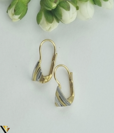 Cercei aur 14k Greutate: 1.84 grame Dimensiune: 9 mm / 24  mm Marcaj / titlu: 585 Locatie: HARLAU Tel: 0723353111 [2]