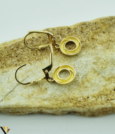 Cercei aur 14k Greutate: 1.84 grame Dimensiune: 9 mm / 24  mm Marcaj / titlu: 585 Locatie: HARLAU Tel: 0723353111 [2]