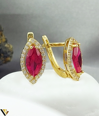 Cercei din aur - Cercei Aur 14K, Zirconiu