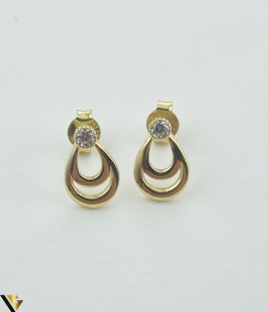 Cercei aur 14k Greutate: 1.51 grame Dimensiune: 7 mm / 11 mm Sistem de prindere: tija + fluturas Marcaj / titlu: 585 Locatie: HARLAU Tel: 0723353111 [1]