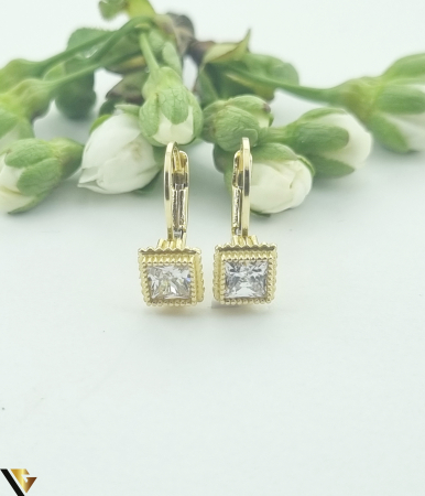 Cercei din aur - Cercei aur 14k Greutate: 1.77 grame Dimensiune: 6 mm / 15  mm Marcaj / titlu: 585 Locatie: HARLAU Tel: 0723353111