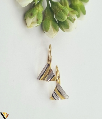 Bijuterii din aur - Cercei aur 14k Greutate: 1.84 grame Dimensiune: 9 mm / 24  mm Marcaj / titlu: 585 Locatie: HARLAU Tel: 0723353111