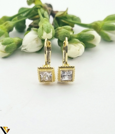 Bijuterii din aur - Cercei aur 14k Greutate: 1.77 grame Dimensiune: 6 mm / 15  mm Marcaj / titlu: 585 Locatie: HARLAU Tel: 0723353111