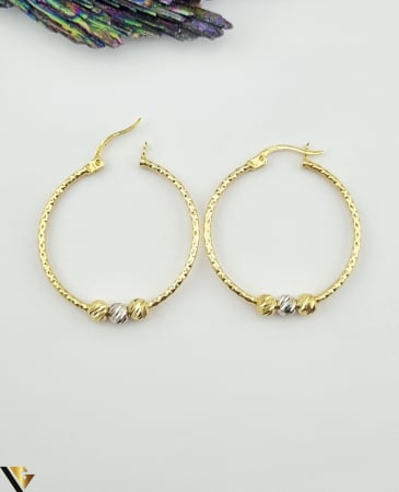 Cercei - Cercei aur 14k Greutate: 2.79 grame Dimensiune cercel:31.86 mm /29.85 mm Dimensiune bile:3.93 mm /3.53 mm Marcaj / Titlu: 585