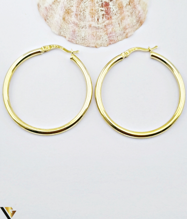 Cercei aur 14k Greutate: 2.84 grame Dimensiune cercel:34.30 mm /34.30 mm Marcaj / Titlu: 585  Locatie: HARLAU Tel: 0723353111 [1]