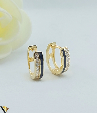 Cercei din aur - Cercei Aur 14K, Zirconiu