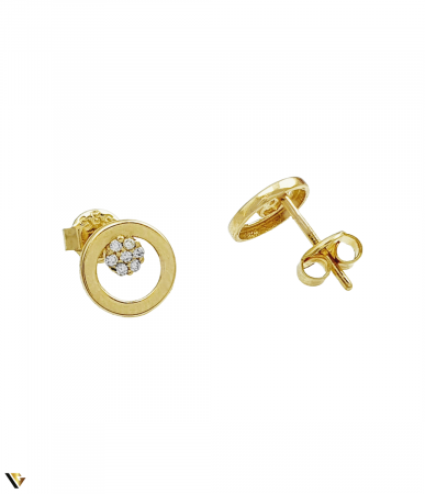 Cercei Aur 14K  Gramaj : 1.15 grame  Zirconiu transparent  Latime si Lungime : 8.00 mm / 12.00 mm Produs Nou Marcaj cu titlul "585" Locatie Bacau Calea Marasesti Contact 0756943079 [1]