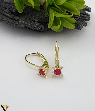 Cercei din aur - Cercei Aur 14K, Spinel