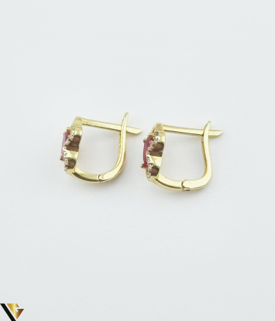 Cercei aur 14k,cubic zirconia Greutate: 2.16 grame Dimensiune: 10.00 mm / 8.70 mm Marcaj / titlu: 585 Locatie: HARLAU Tel: 0723353111 [2]