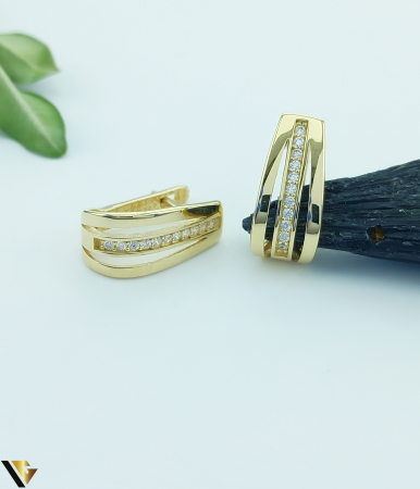 Cercei - Cercei Aur 14k, Cubic Zirconia