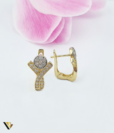 Bijuterii din aur - Cercei Aur 14k, Cubic zirconia