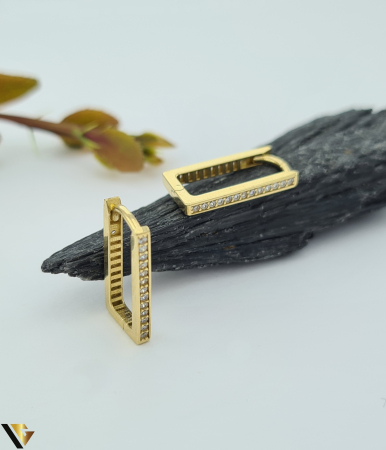 Cercei - Cercei Aur 14k, Cubic Zirconia