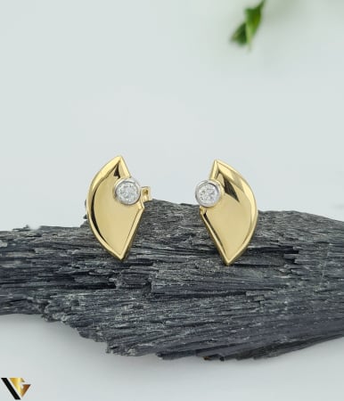 Bijuterii din aur - Cercei Aur 14k, Diamante 0.16 ct