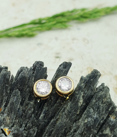 Cercei Aur 14k, Diamante 0.24 ct in total [1]
