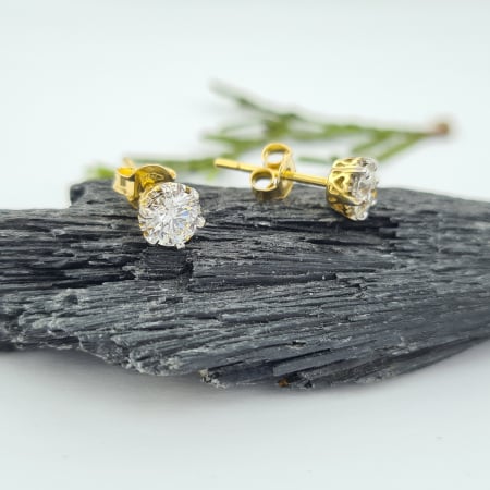 Cercei din aur - Cercei Aur  14k, Diamante 1.04 ct