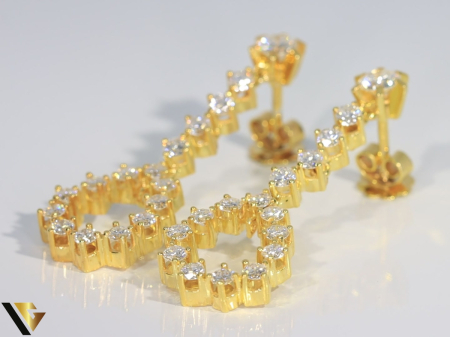 Cercei Aur 14k, Diamante 2.66 ct [3]