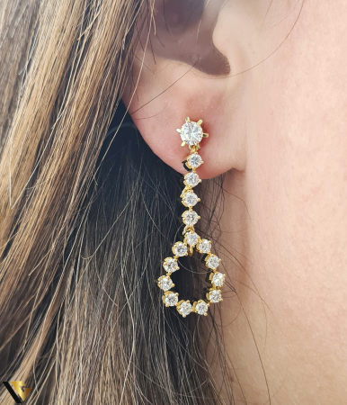 Cercei Aur 14k, Diamante 2.66 ct [2]