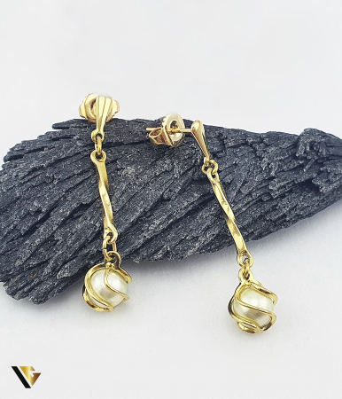 Cercei din aur - Cercei Aur 14k, Perla