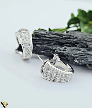 Cercei din aur - Cercei Aur 14k,Platina 900 Diamante 0.70 ct