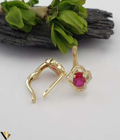 Cercei Aur 14k, Rubine [1]
