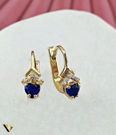 Cercei din aur - Cercei Aur 14k, Spinel