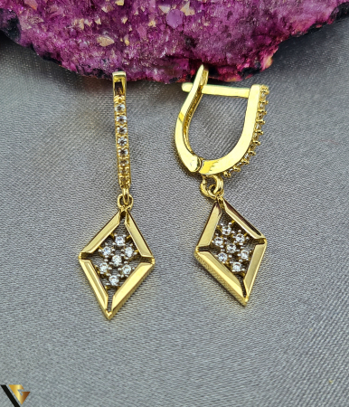 Cercei din aur - Cercei Aur  14k , Zirconiu