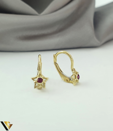 Cercei din aur - Cercei Aur 14K, Zirconiu