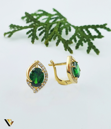Cercei din aur - Cercei Aur 14k, Zirconiu