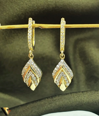 Cercei Aur 14K, Zirconiu