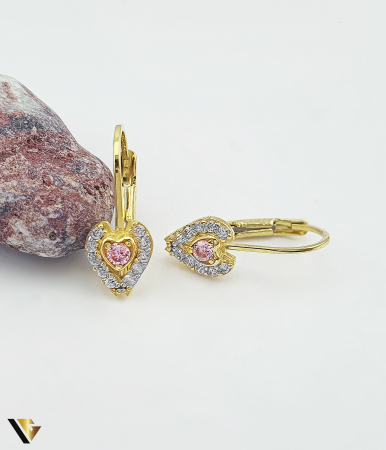 Cercei din aur - Cercei Aur 14k, Zirconiu