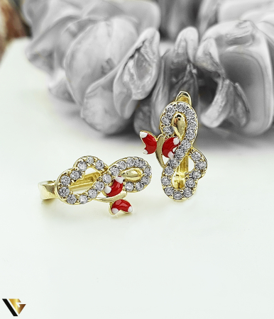Cercei din aur - Cercei Aur 14k, Zirconiu
