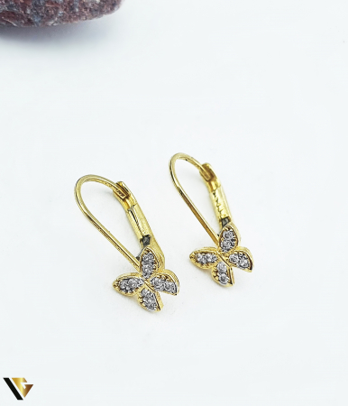 Cercei din aur - Cercei Aur 14k, Zirconiu