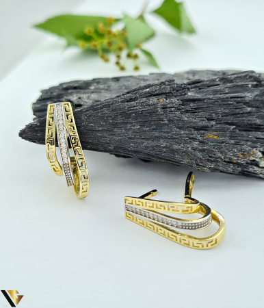 Cercei din aur - Cercei Aur 14k, Zirconiu