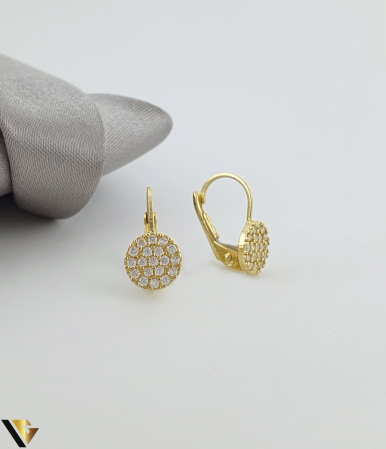 Cercei din aur - Cercei Aur 14K, Zirconiu