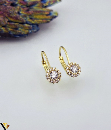 Cercei din aur - Cercei Aur 14K, Zirconiu