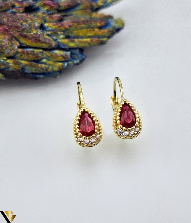 Cercei din aur - Cercei Aur 14K, Zirconiu