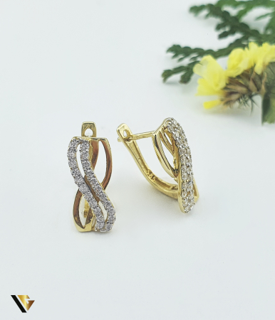 Cercei din aur - Cercei Aur 14k, Zirconiu