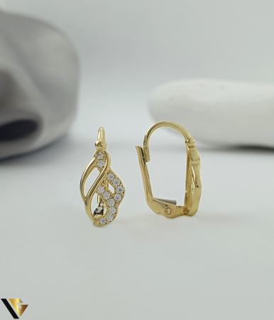 Cercei din aur - Cercei Aur 14K, Zirconiu