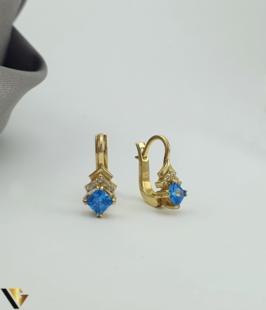 Cercei Aur 14K, Zirconiu
