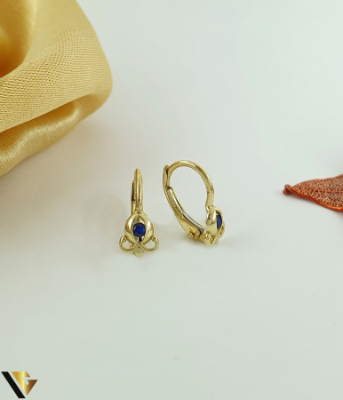 Cercei din aur - Cercei Aur 14K, Zirconiu