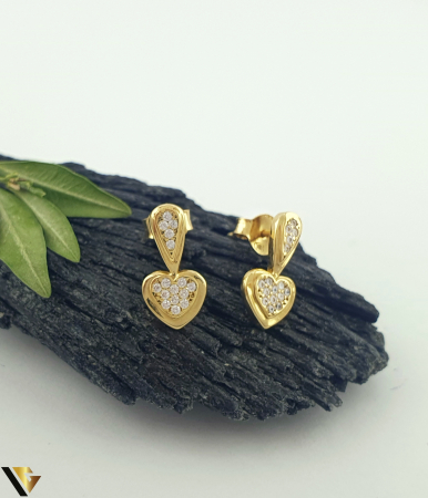 Cercei din aur - Cercei Aur 14K, Zirconiu