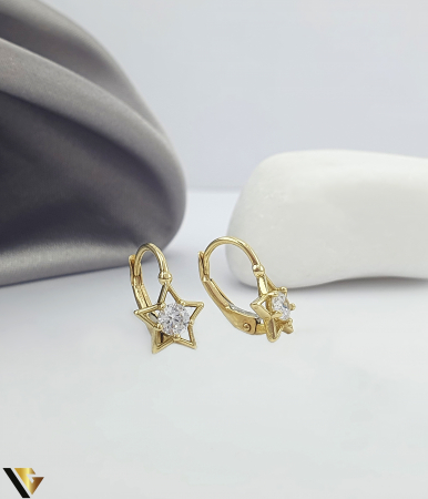 Cercei din aur - Cercei Aur 14K, Zirconiu
