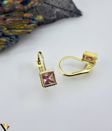 Cercei din aur - Cercei Aur 14K, Zirconiu