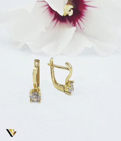 Cercei din aur - Cercei Aur 14k, Zirconiu