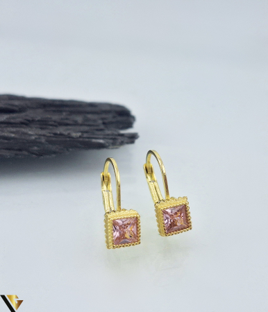 Cercei din aur - Cercei Aur 14K, Zirconiu