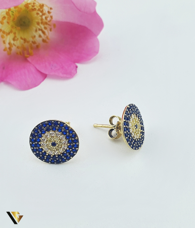 Cercei din aur - Cercei Aur 14k, Zirconiu