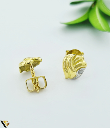 Cercei Aur 18k, Diamante 0.02 ct [1]